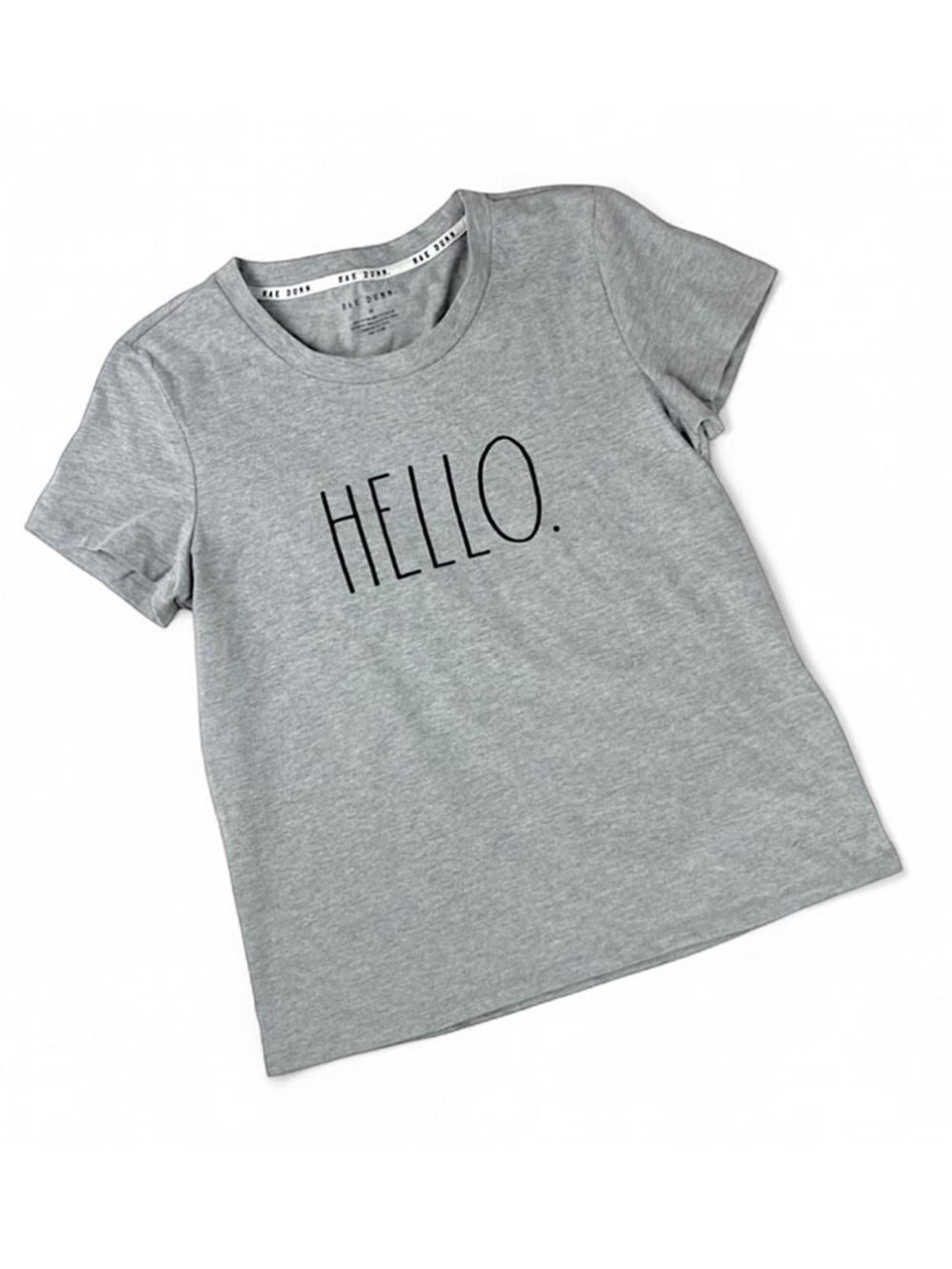 Rae Dunn Gray HELLO Tee Size Medium